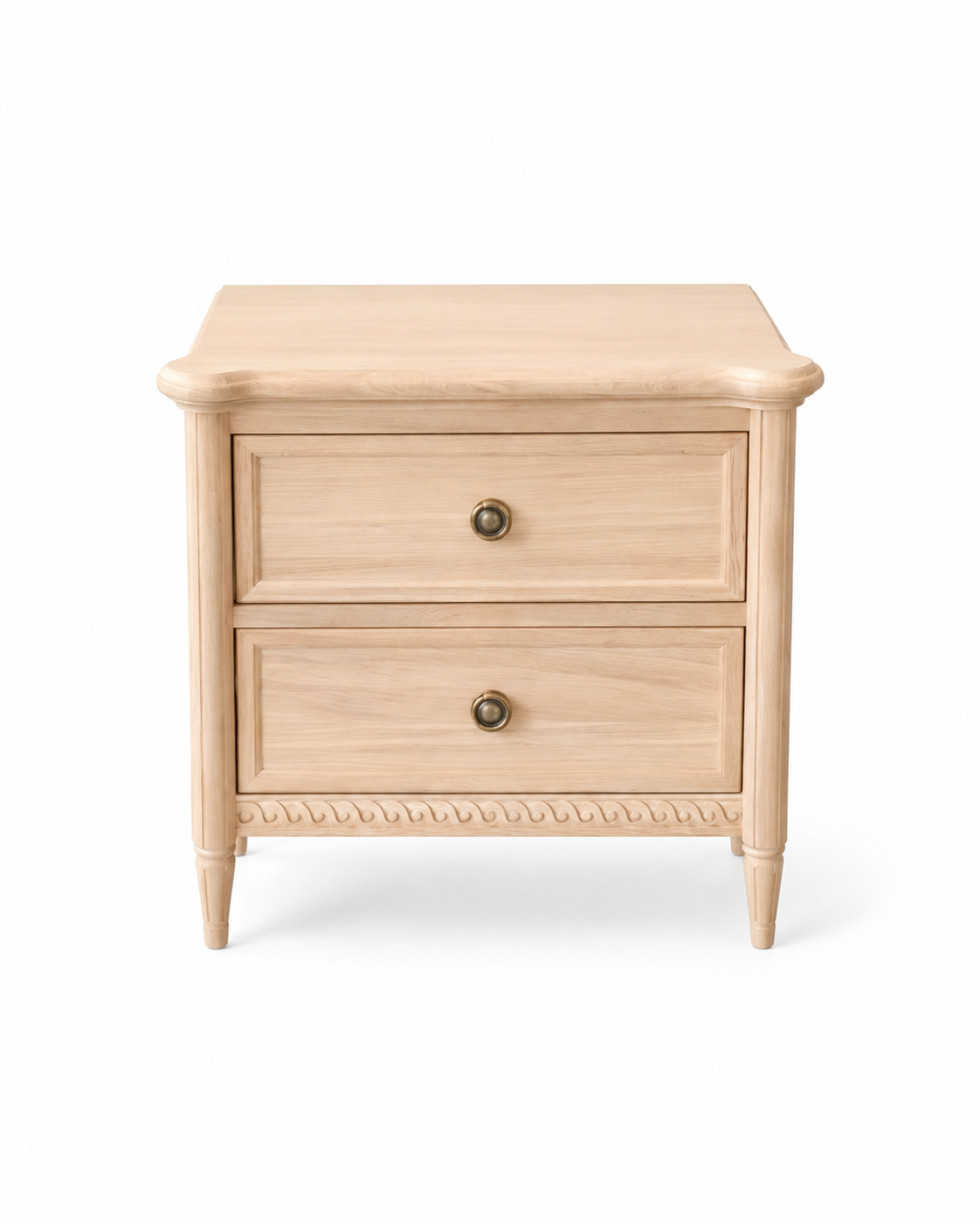 linton white oak 2 drawer bedside table linton white oak 2 drawer bedside table