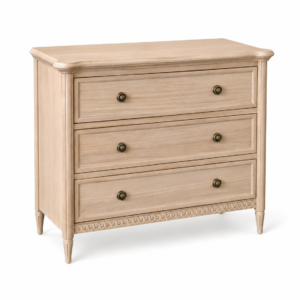 linton white oak 3 drawer bedside table