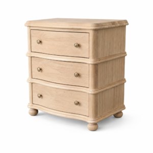 marlow white oak 3 drawer bedside table