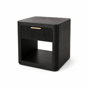 noir white oak side table
