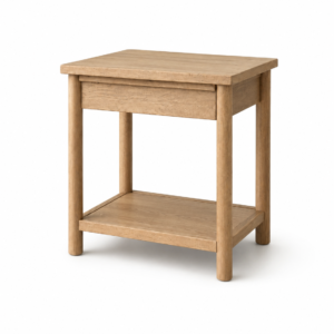 alden white oak side table