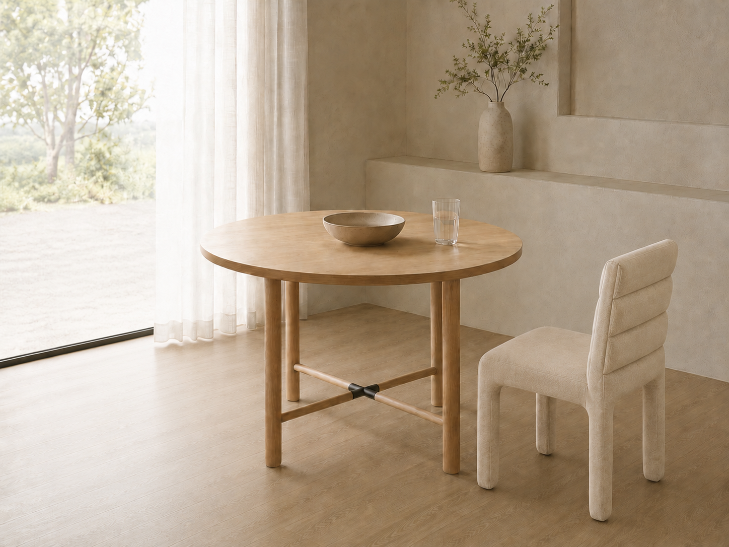 nola round white oak dining table nola round white oak dining table