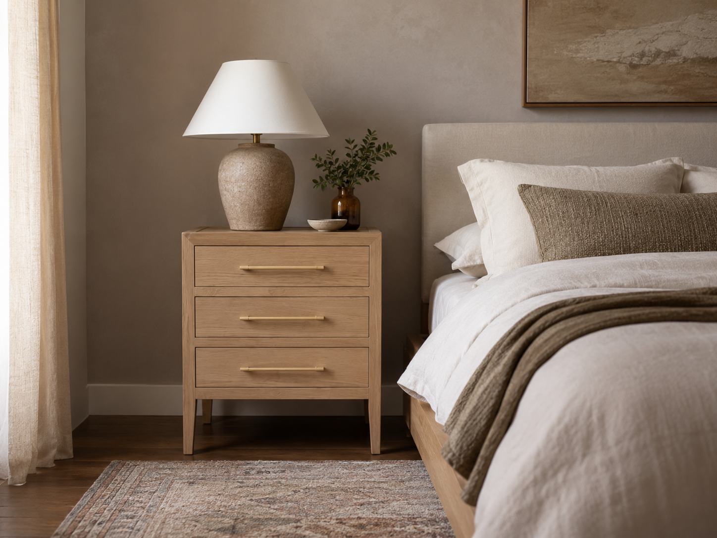 avel white oak 3 drawer side table avel white oak 3 drawer side table