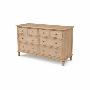 bramley white oak eight drawer chest