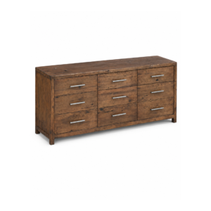 rivington natural weathered white oak nine drawer chest