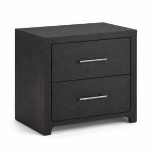 Rowan 66cm Two-Drawer White Oak Bedside Table