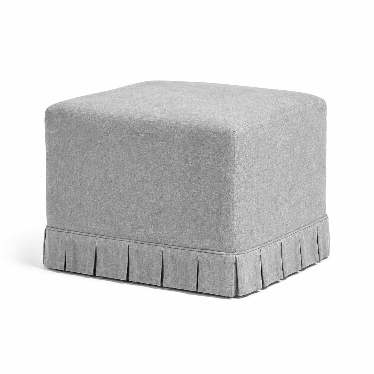 Clover Skirted Ottoman